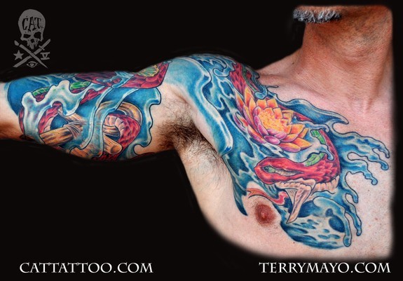 Tattoos - Red Nile Serpent - 50510